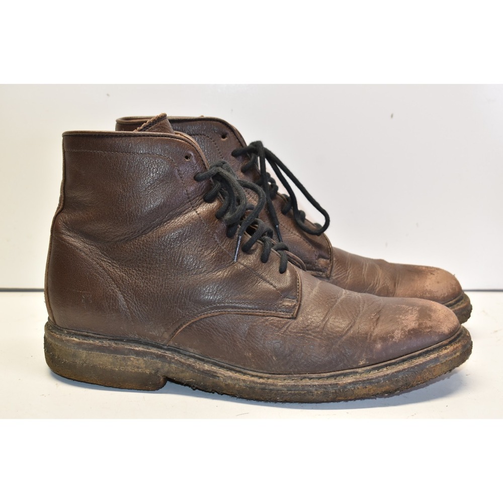 Frye Corey Lace-Up Leather Boots Dark Brown Mens Size 10.5D Chukka Gum Soles